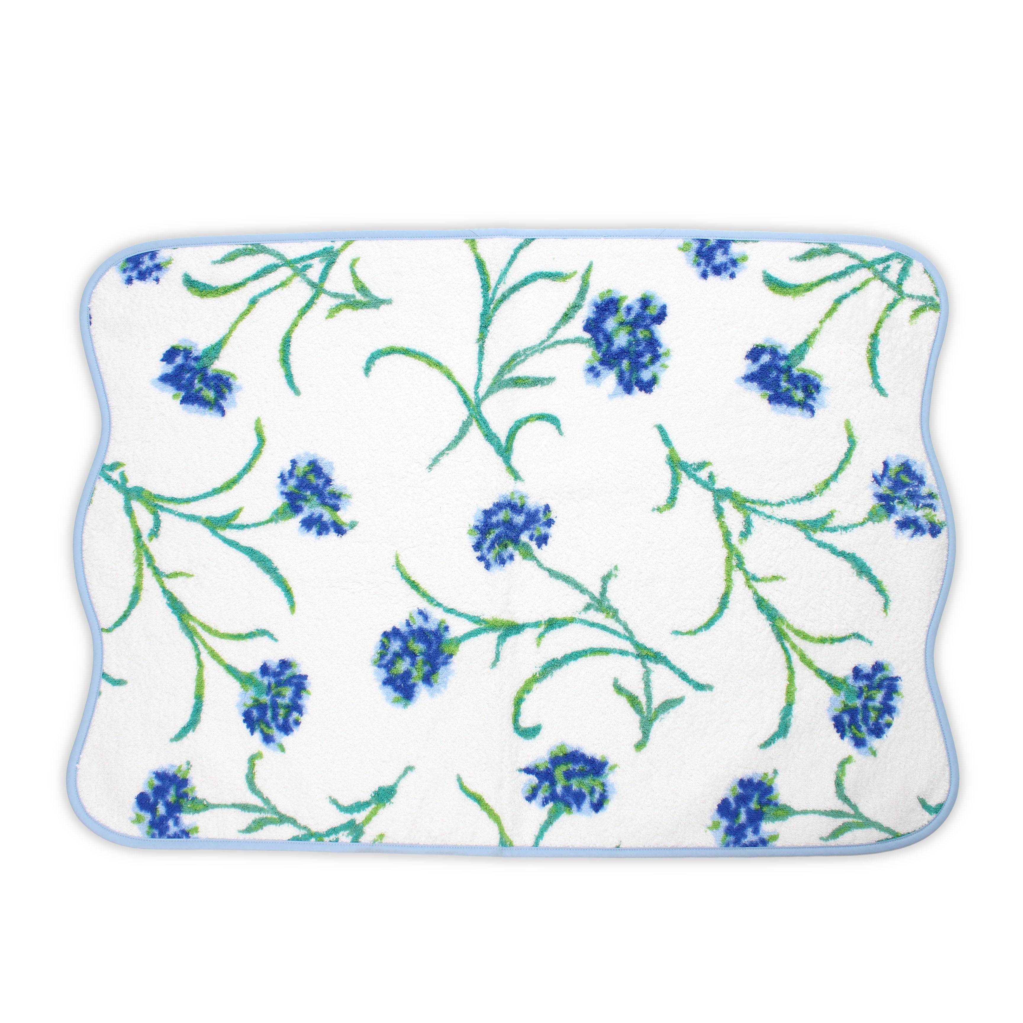 Carnations Blue/Green Towels