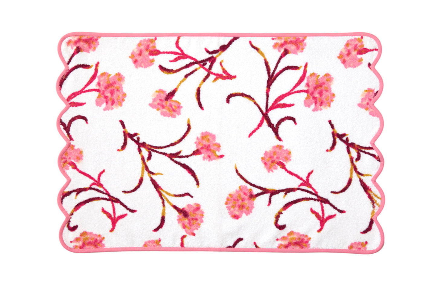 Carnations Pink/Burgundy Towels