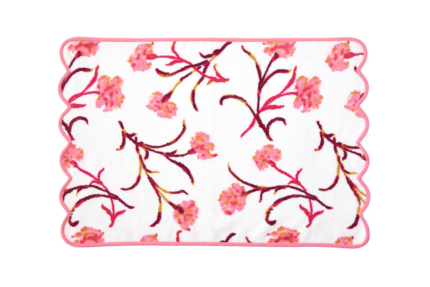 Carnations Pink/Burgundy Towels
