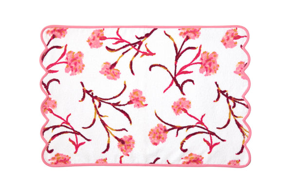 Carnations Pink/Burgundy Towels