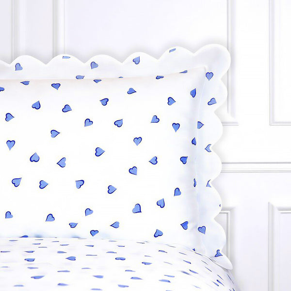 Coeurs Blue Bed Linens
