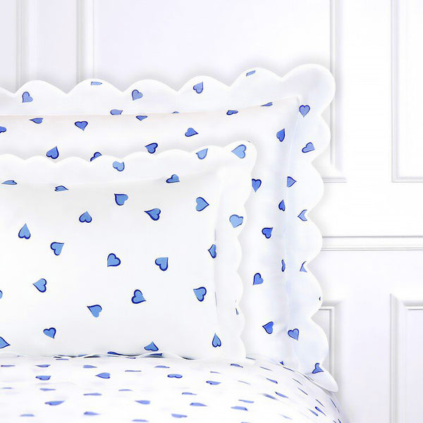 Coeurs Blue Bed Linens