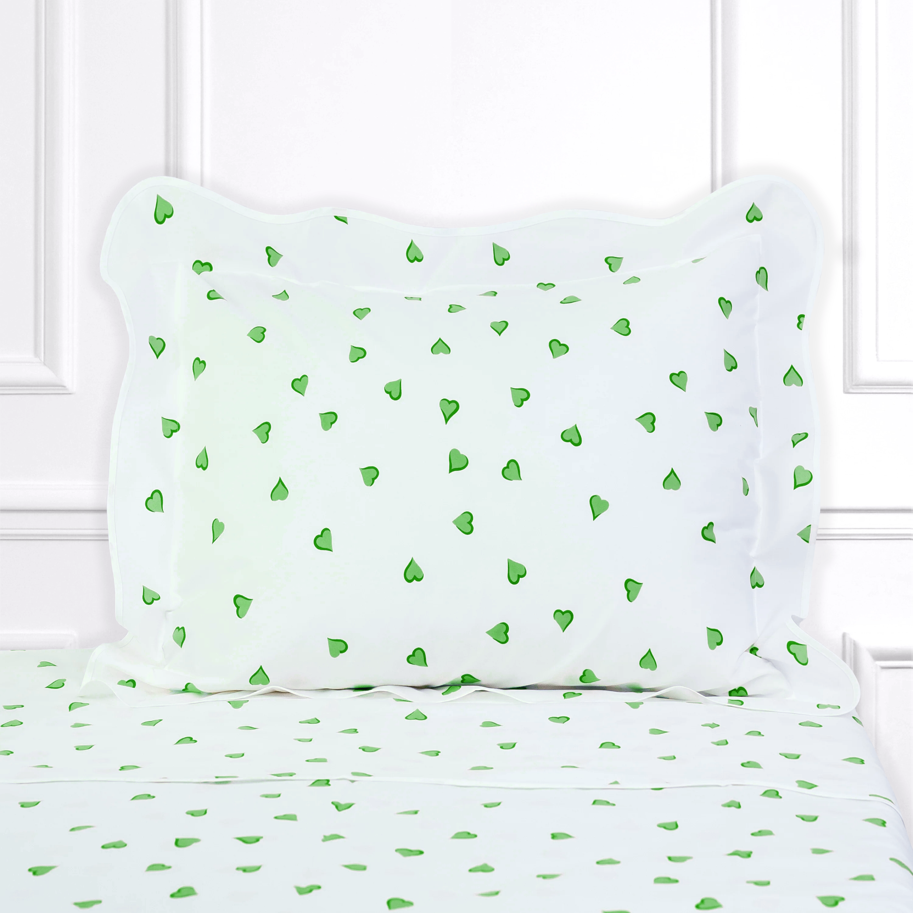 Coeurs Green Bed Linens
