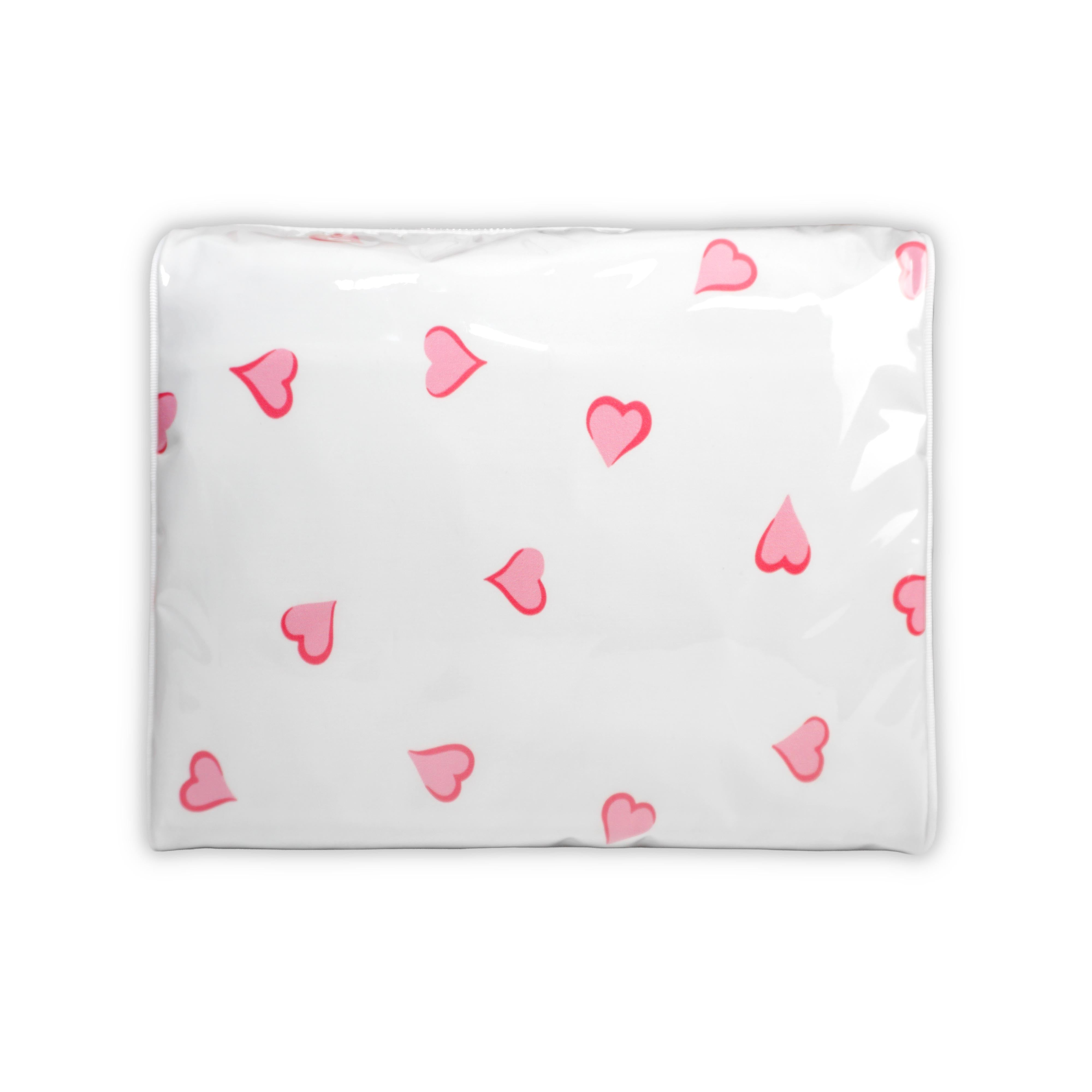 Coeurs Pink Large Vinyl Cosmetic Bags