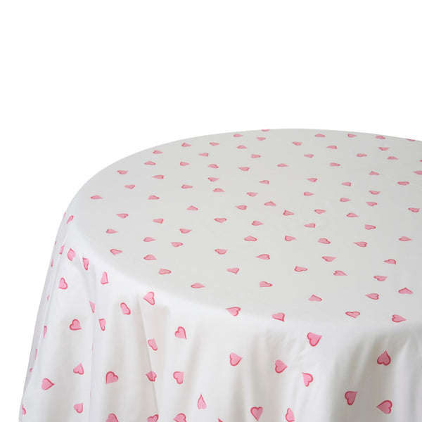 Coeurs Pink Printed Tablecloths