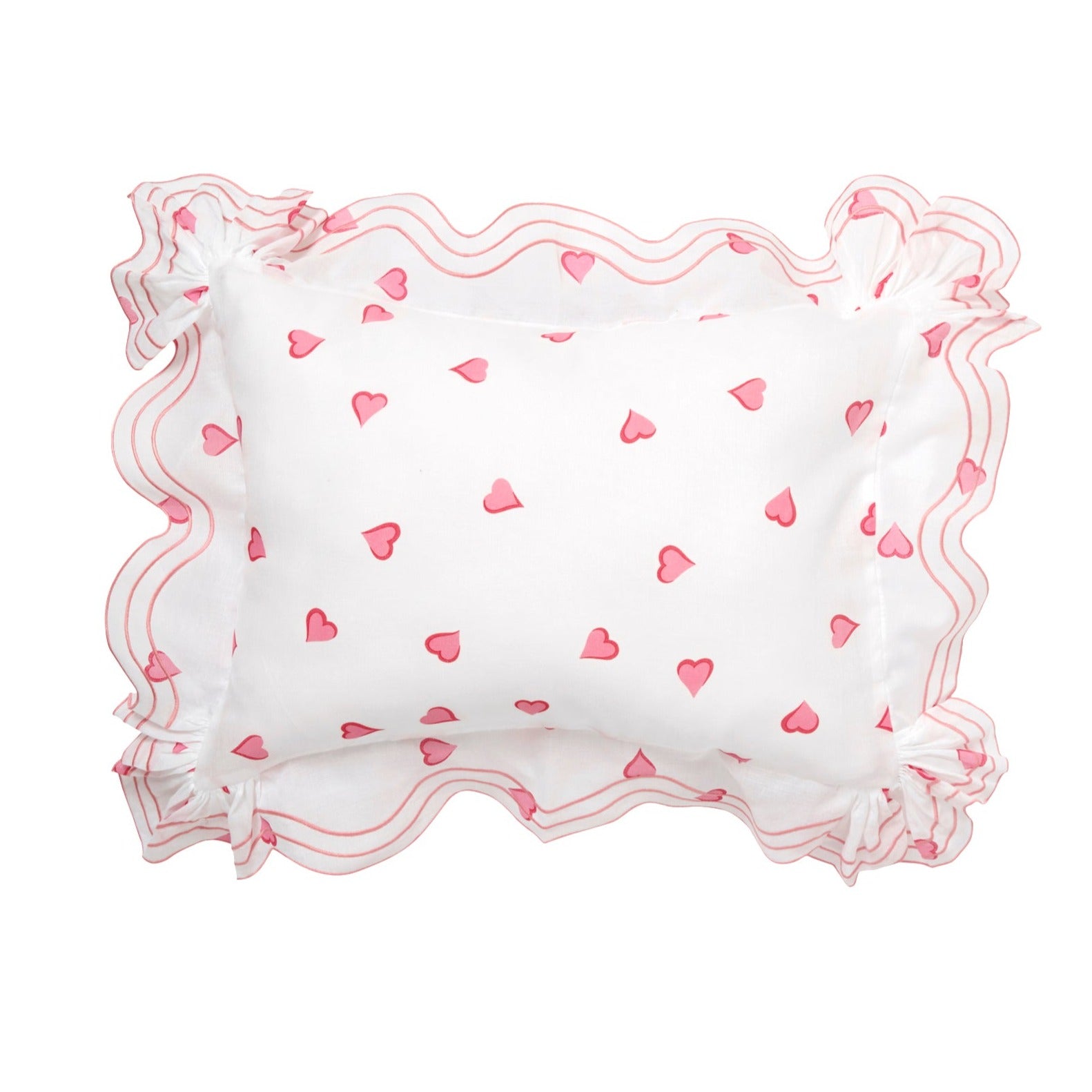 Beautiful Handmade Pale Pink Satin Heart Cushion, Heart