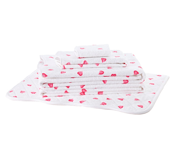 Coeurs Pink Towels