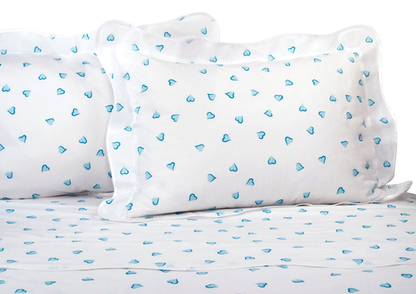 Coeurs Turquoise Bed Linens