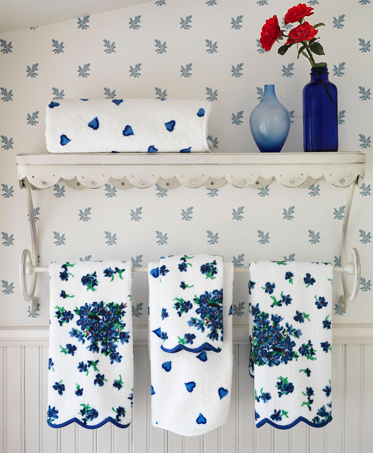 Violettes Blue Towels