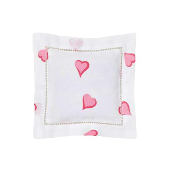 Coeurs Pink Emb. Square Sachet