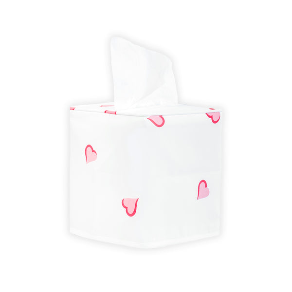 Coeurs Pink Tissue Box Cover