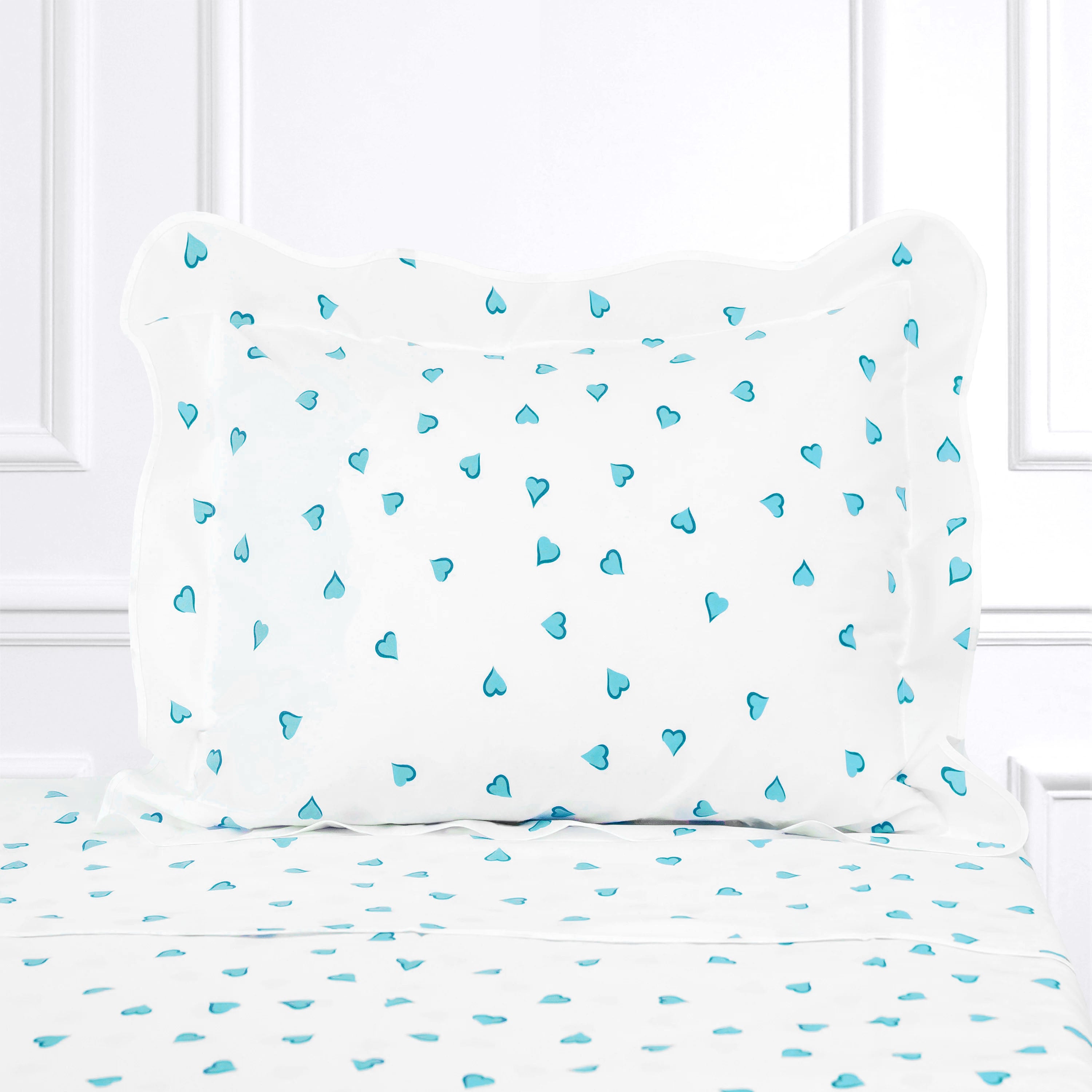 Coeurs Turquoise Bed Linens