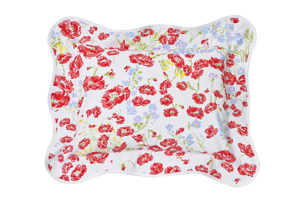 Coquelicots Red Wavy Boudoir Shams