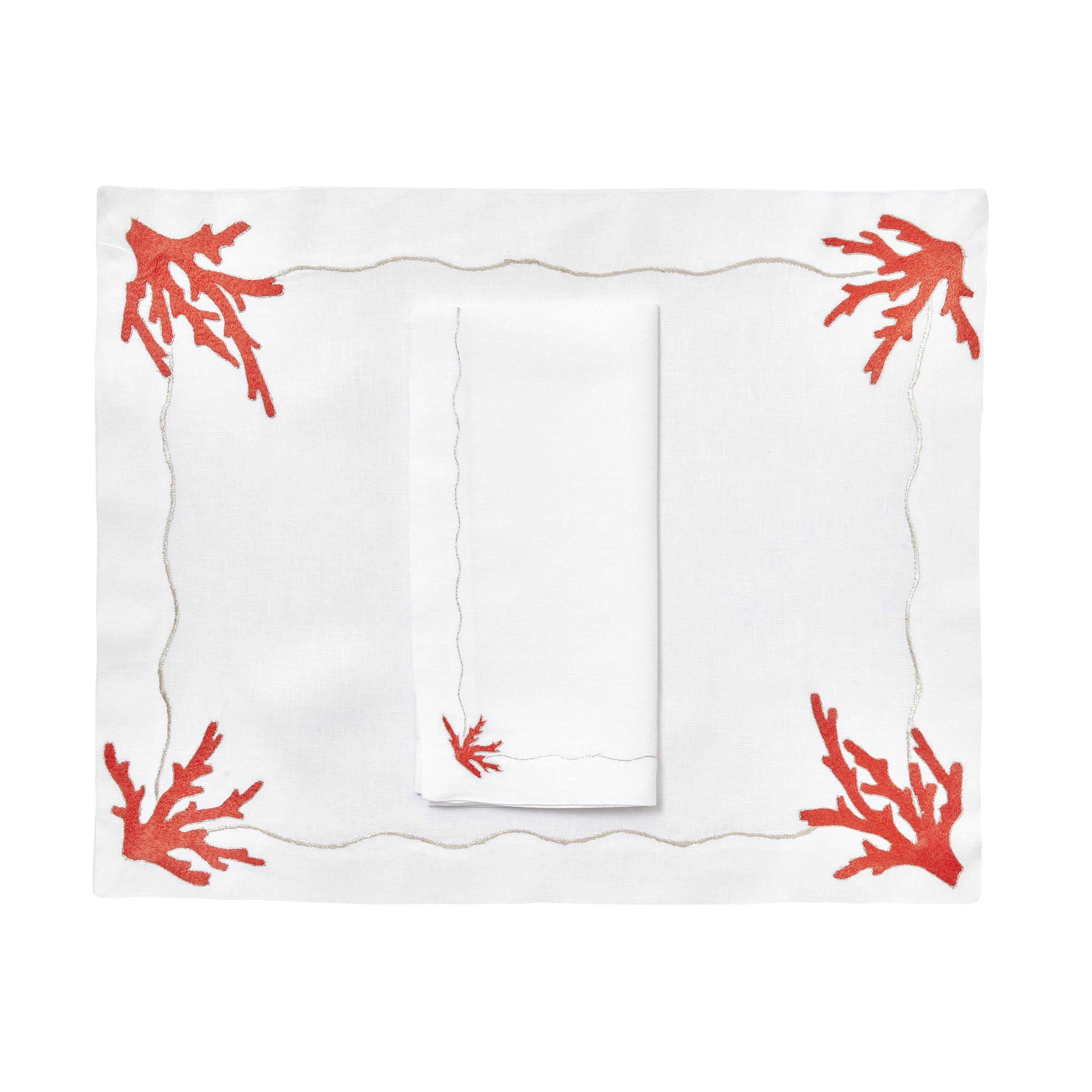 Coraux Emb. Placemat/Napkin Sets