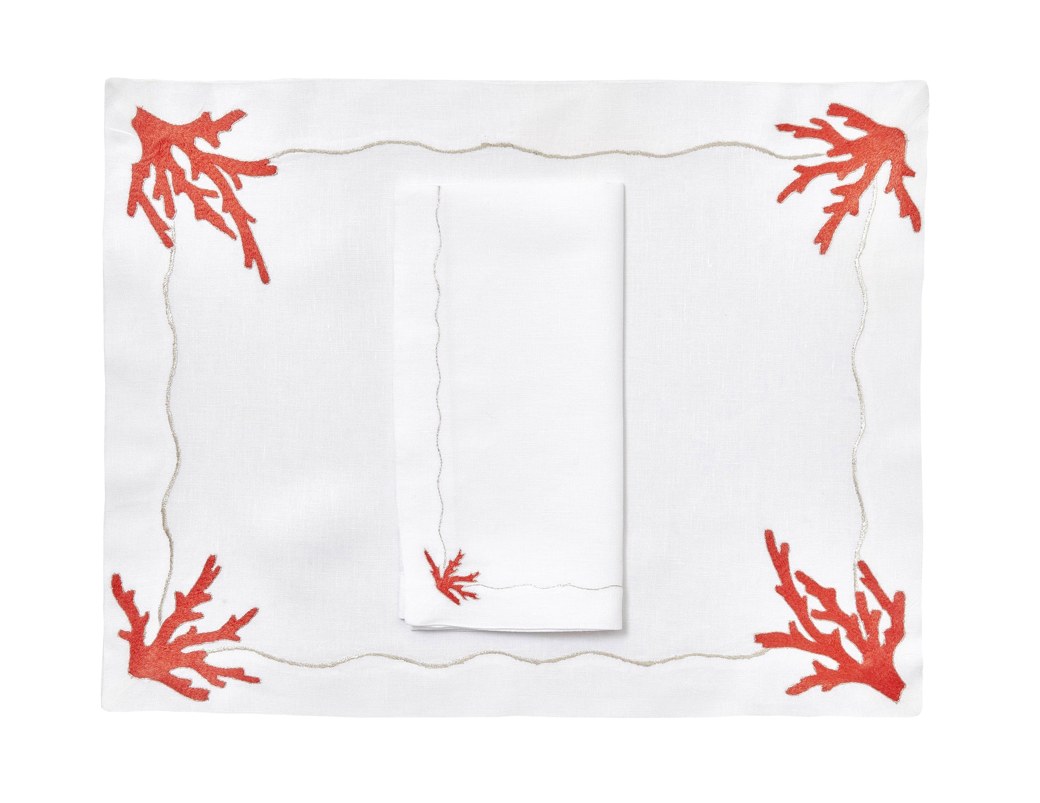 Coraux Emb. Placemat/Napkin Sets