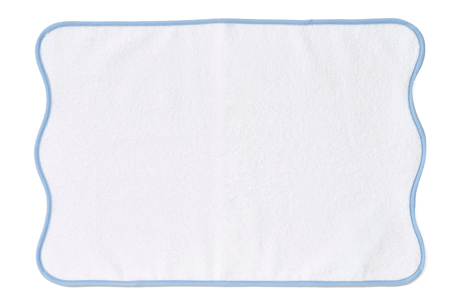 Solid White / Wavy #508 Light Blue Towels