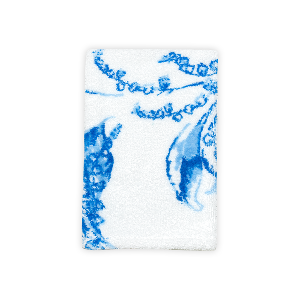 Muguet Blue Bath Mitts