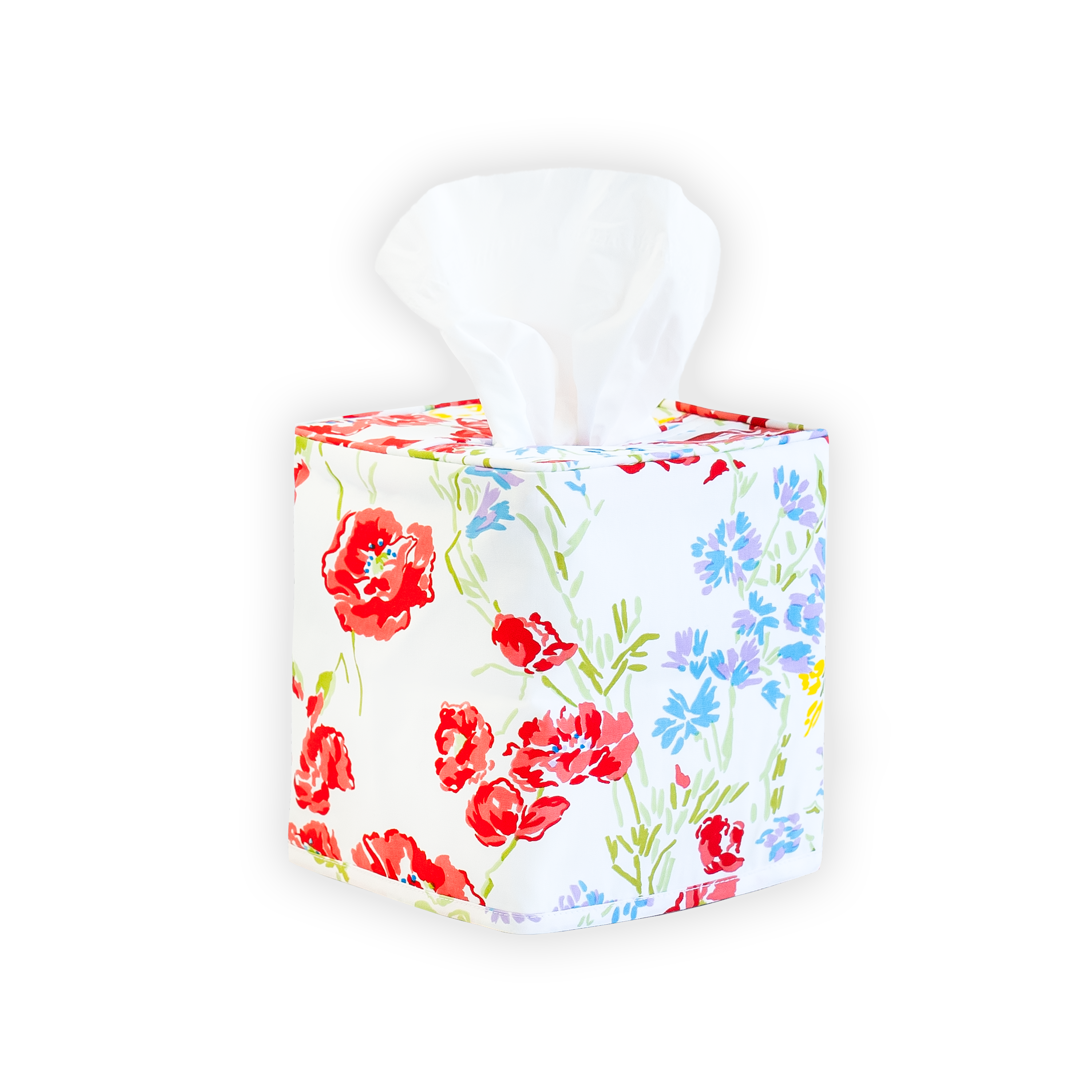 Coquelicots Red Tissue Box Cover