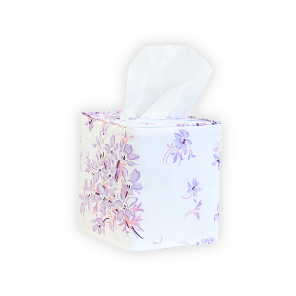 Violettes Lilac Tissue Box Cover D Porthault