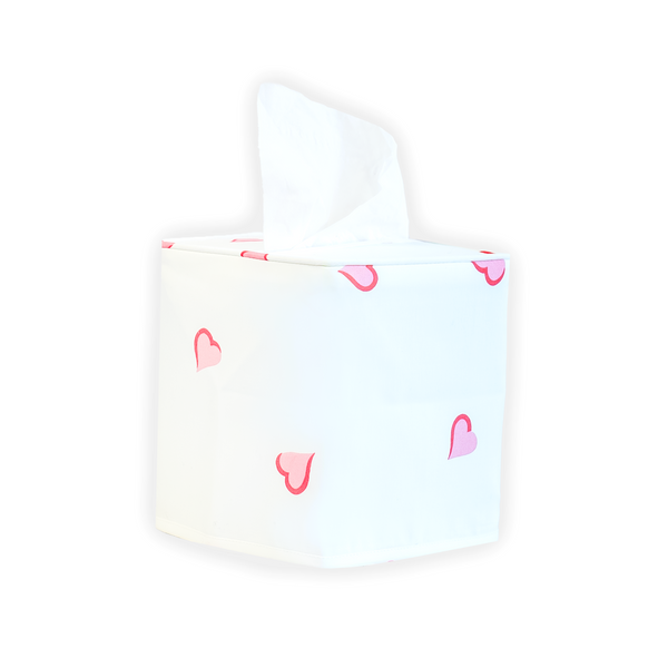 Coeurs Pink Tissue Box Cover