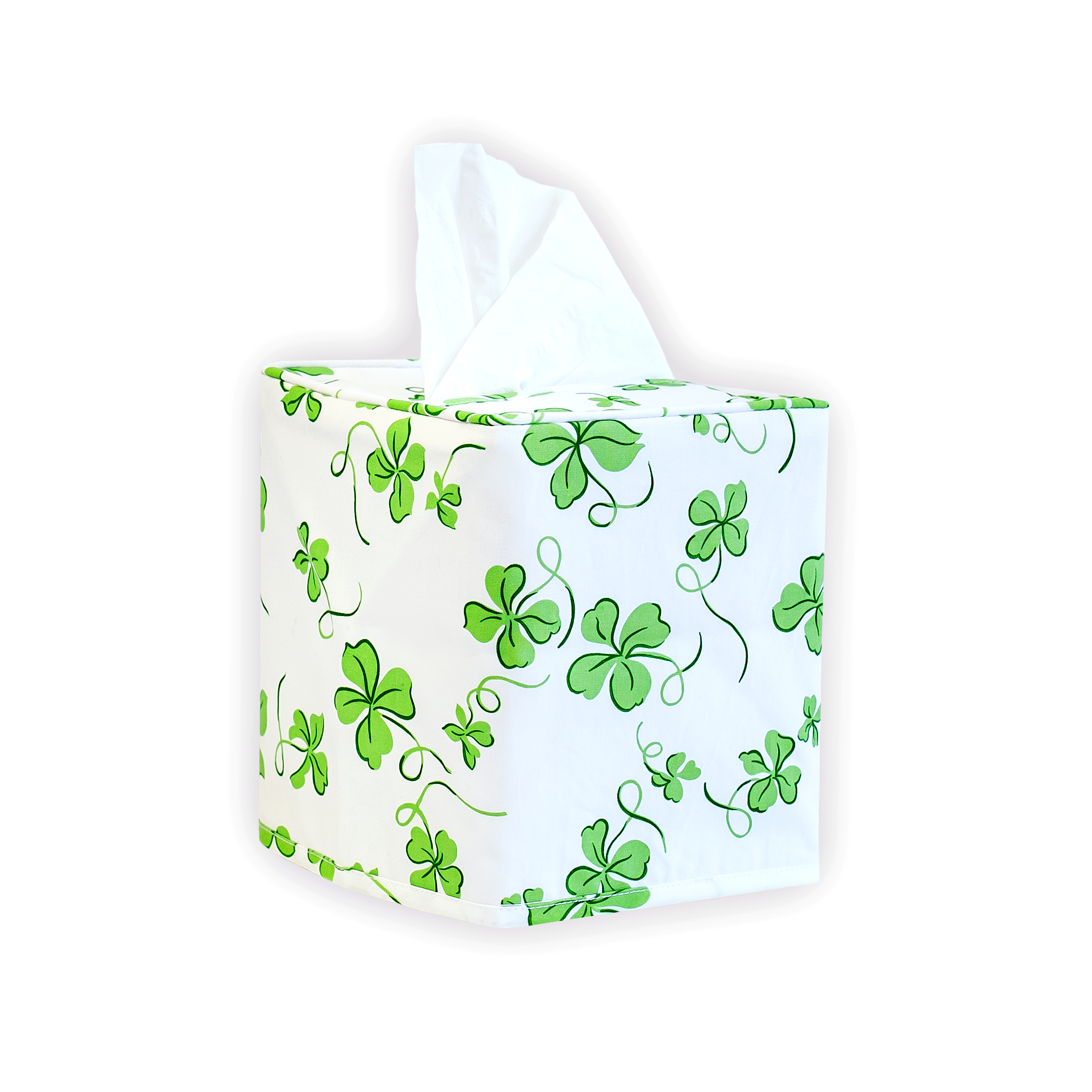 Trèfles Green Tissue Box Cover