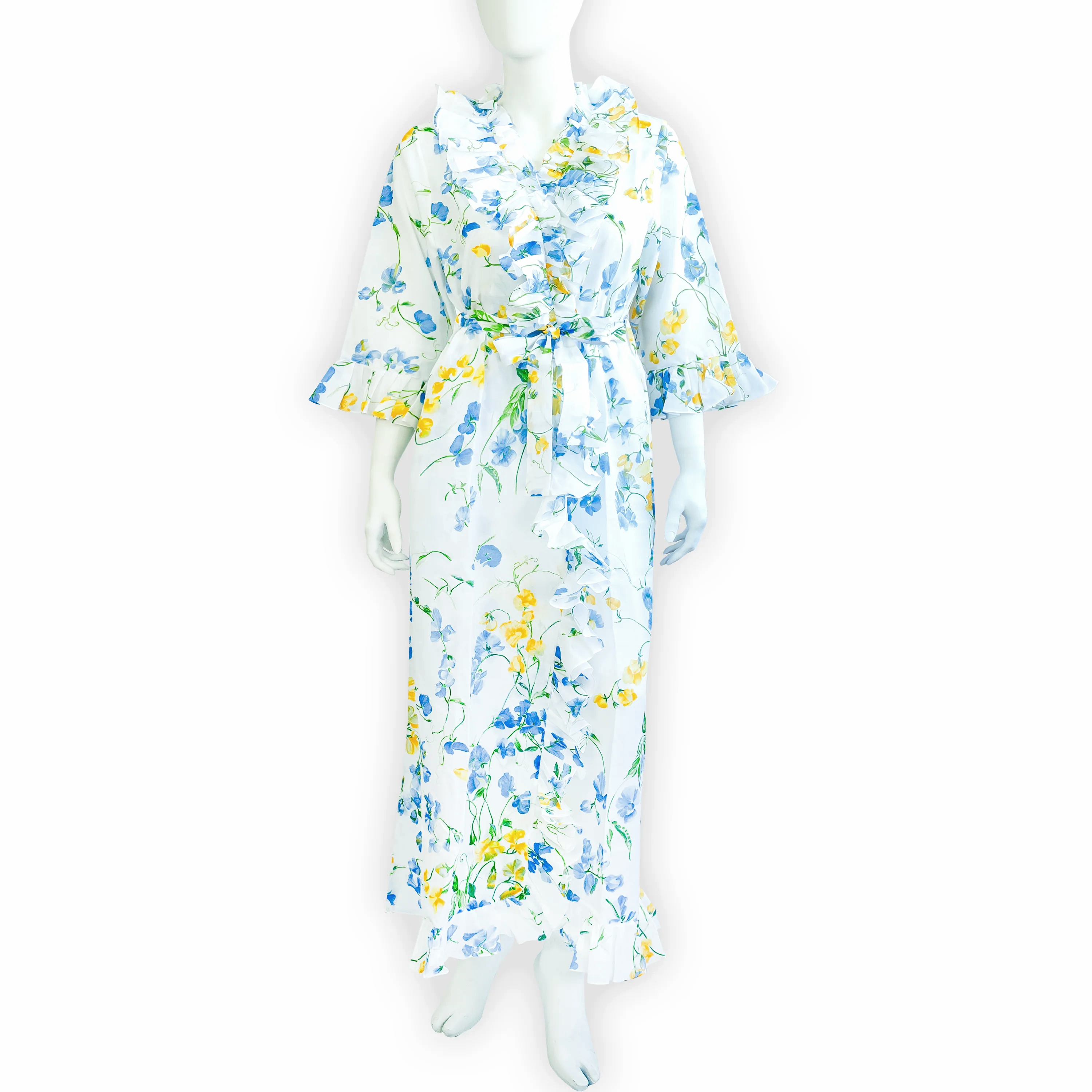 Anouschka Robe - Pois de Senteur Blue/Yellow