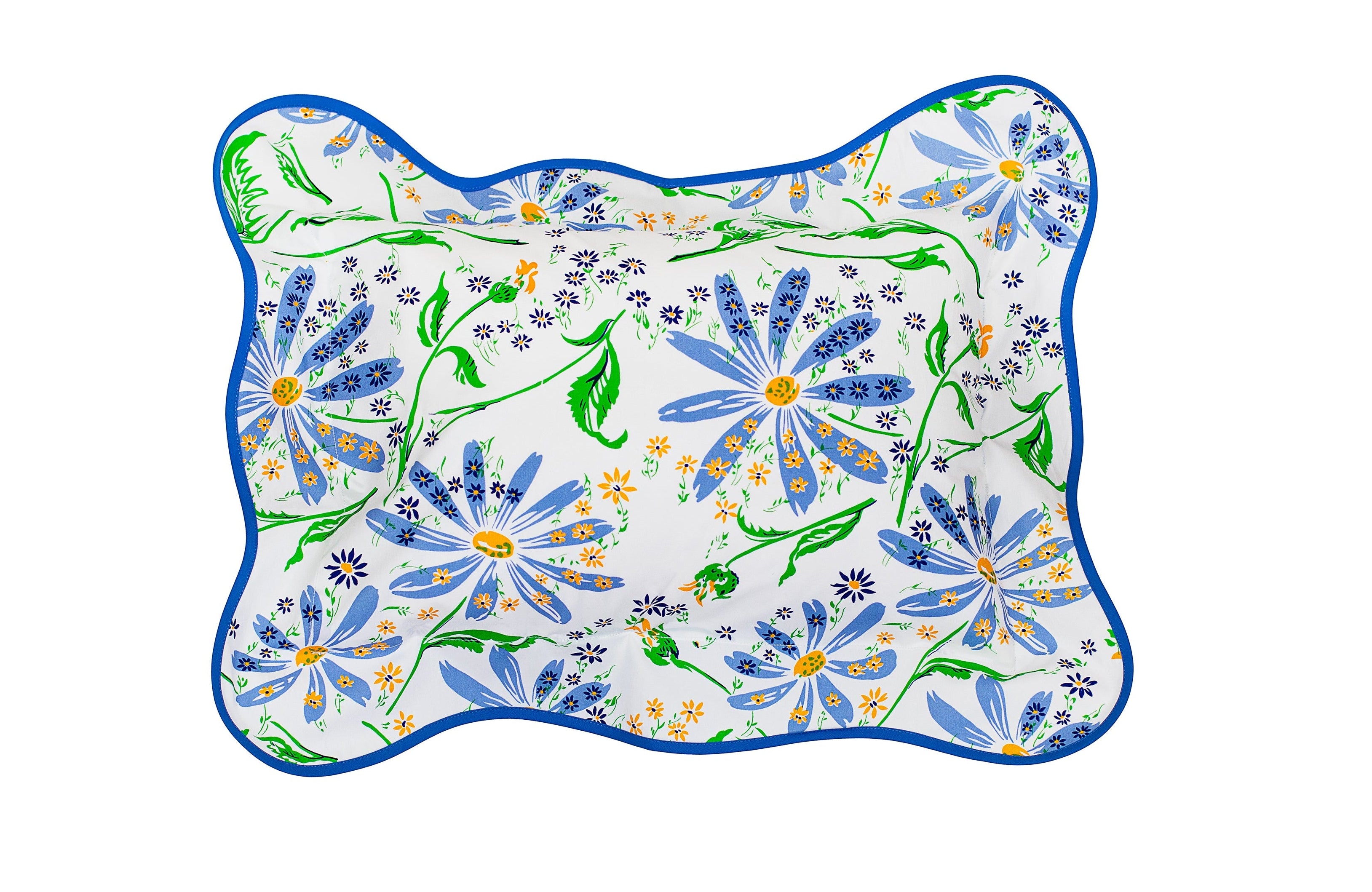 Marguerites Blue/Green Boudoir Shams