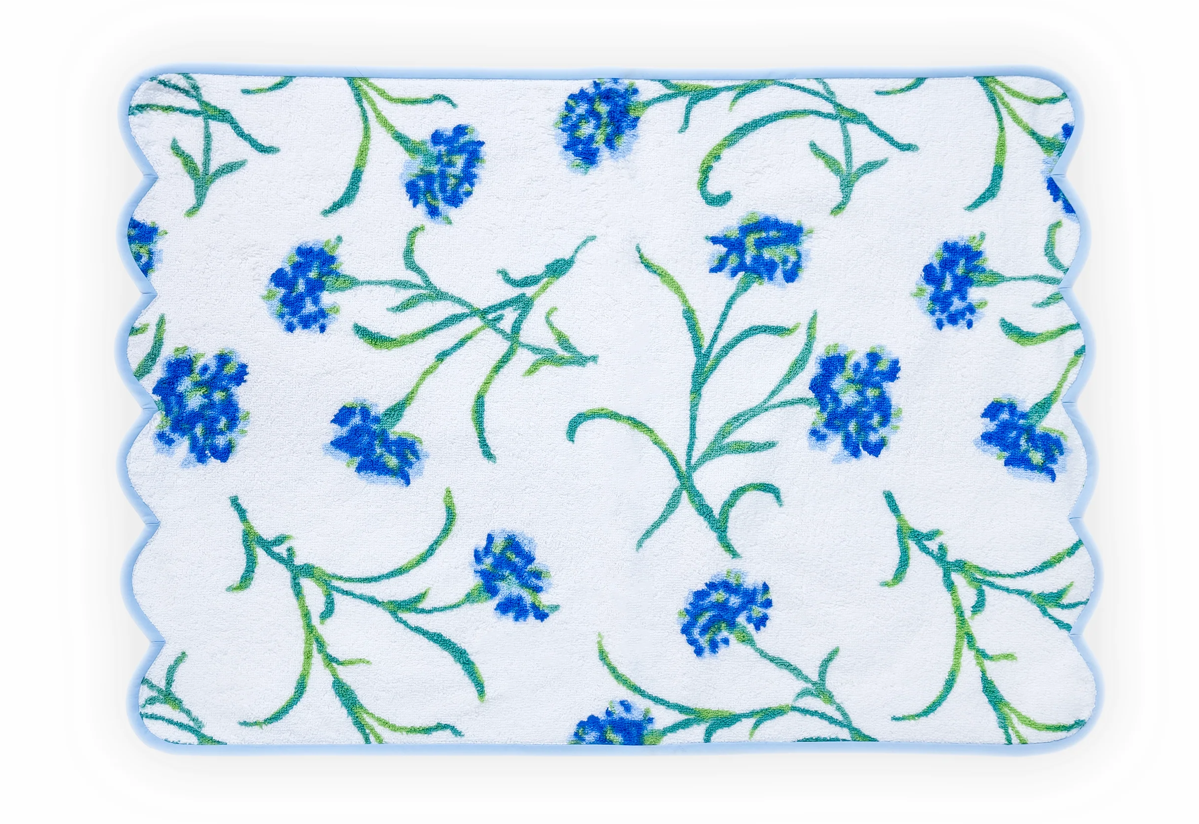 Carnations Blue/Green Towels