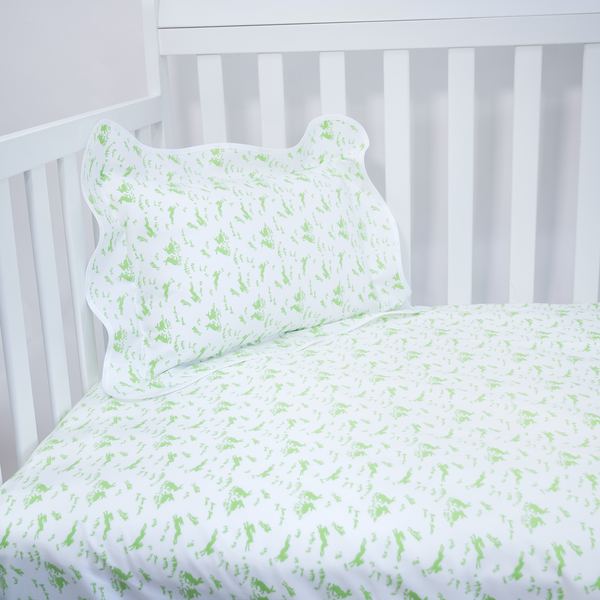 Lapins Green Fitted Crib Sheet