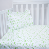 Lapins Green Fitted Crib Sheet