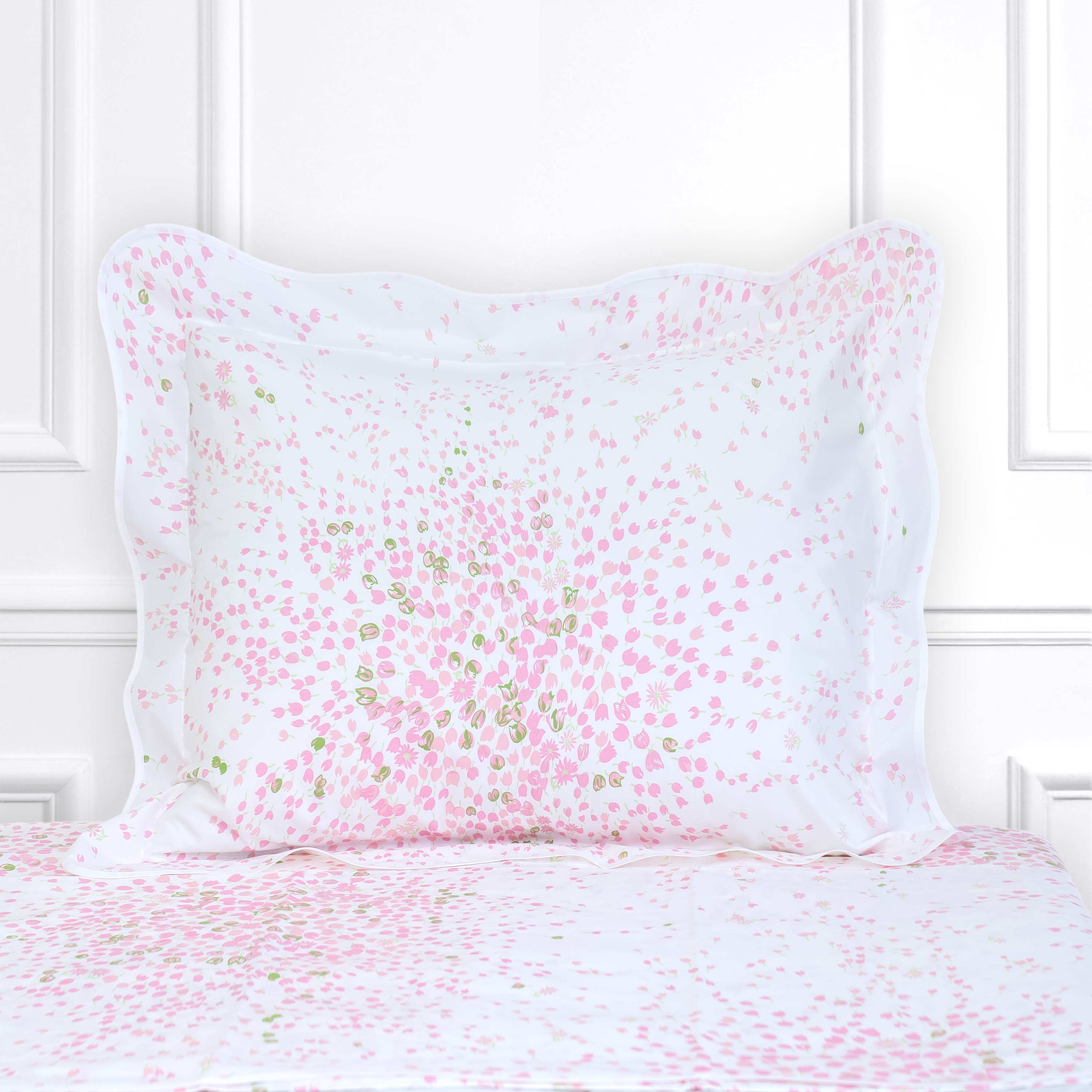 Bouquet Eclaté Pink/Green Elbow Shams