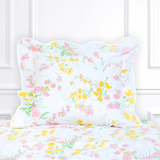 Pois de Senteur Pink/Yellow Wavy Bed Linens