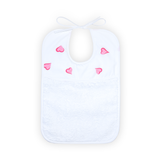 Coeurs Pink Printed Bib