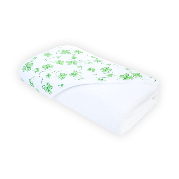 Trèfles Green Printed Hooded Towel