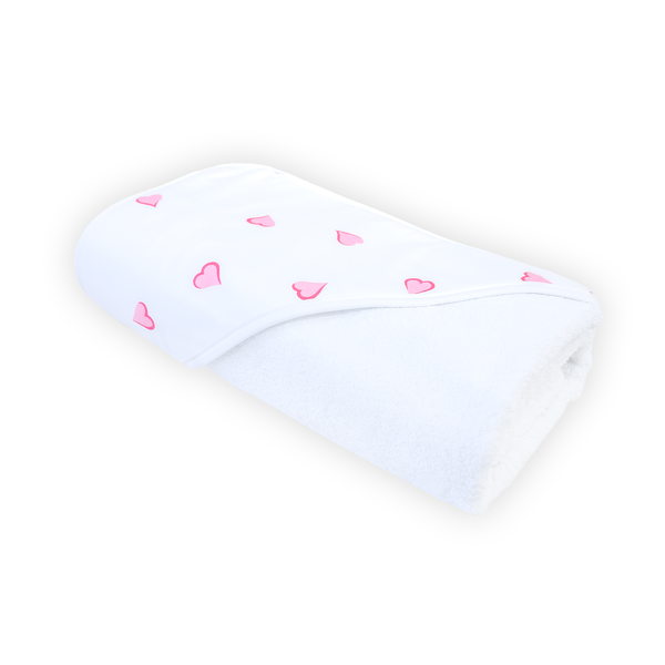 Coeurs Pink Printed Hooded Towel