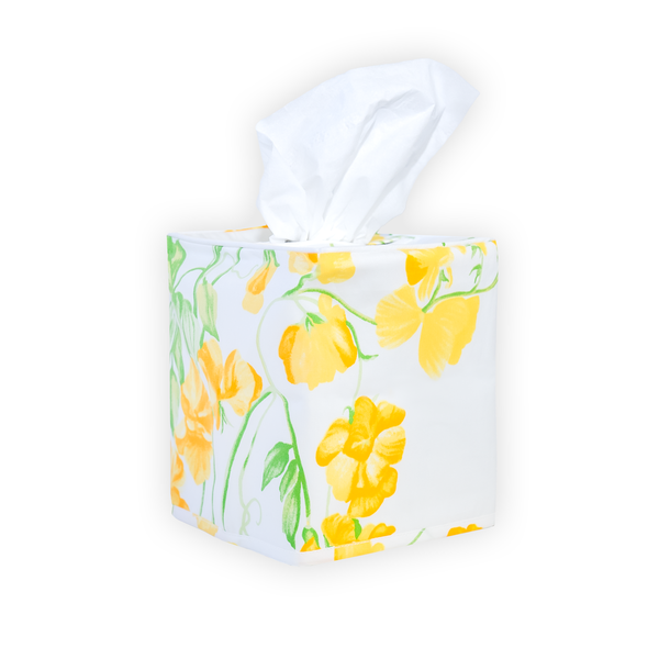 Pois de Senteur Yellow Tissue Box Cover