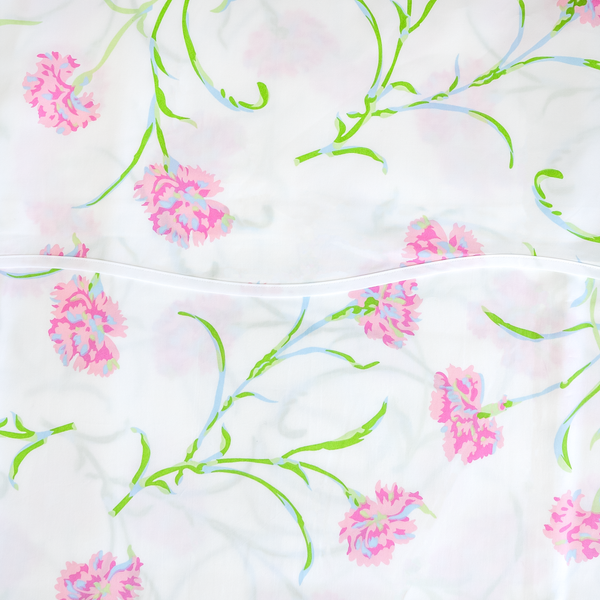 Carnations Pink/Green/Blue Bed Linens