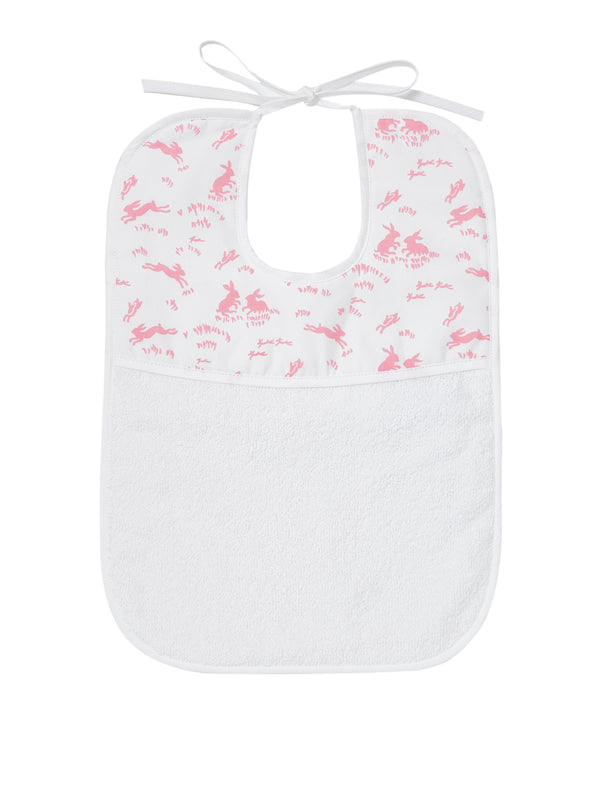 Lapins Pink Printed Bib