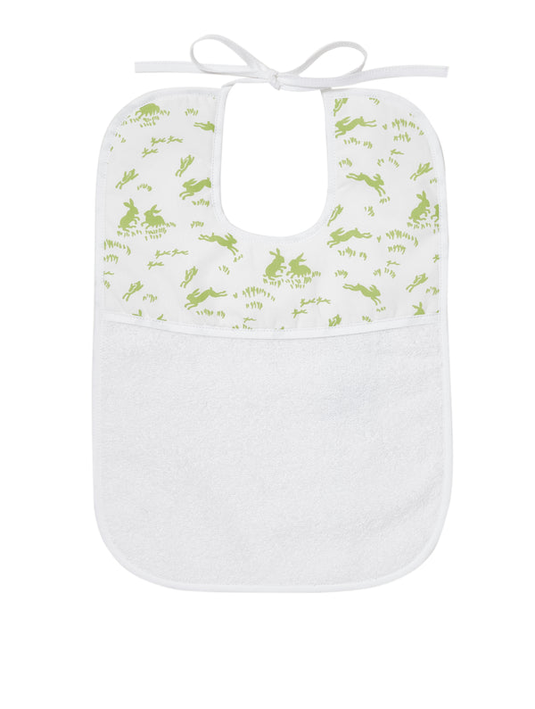 Lapins Green Printed Bib