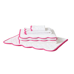 Solid White / Wavy White Towels – D Porthault