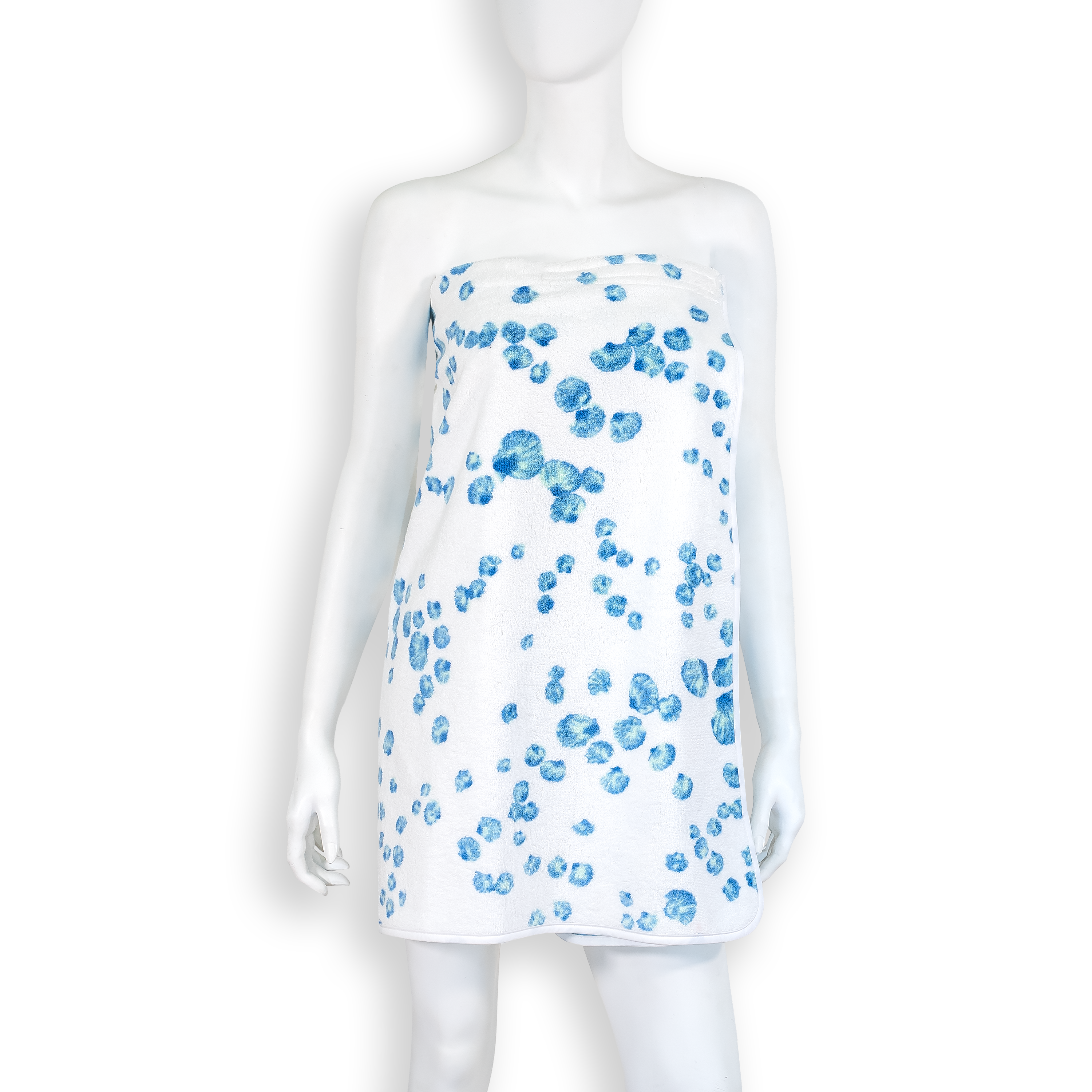 Shells Blue Terry Wrap