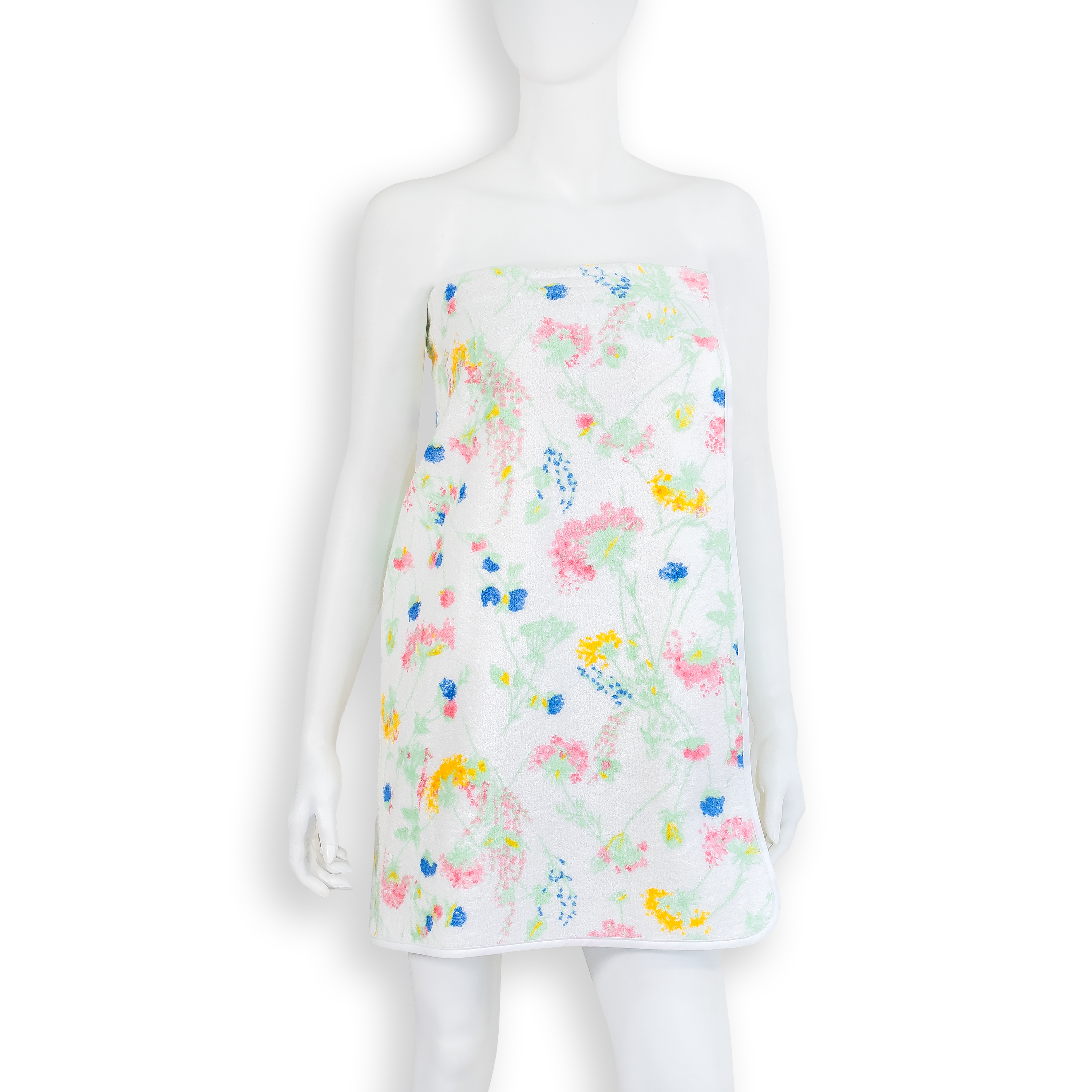 Coeurs 蓝色毛圈布裹身布