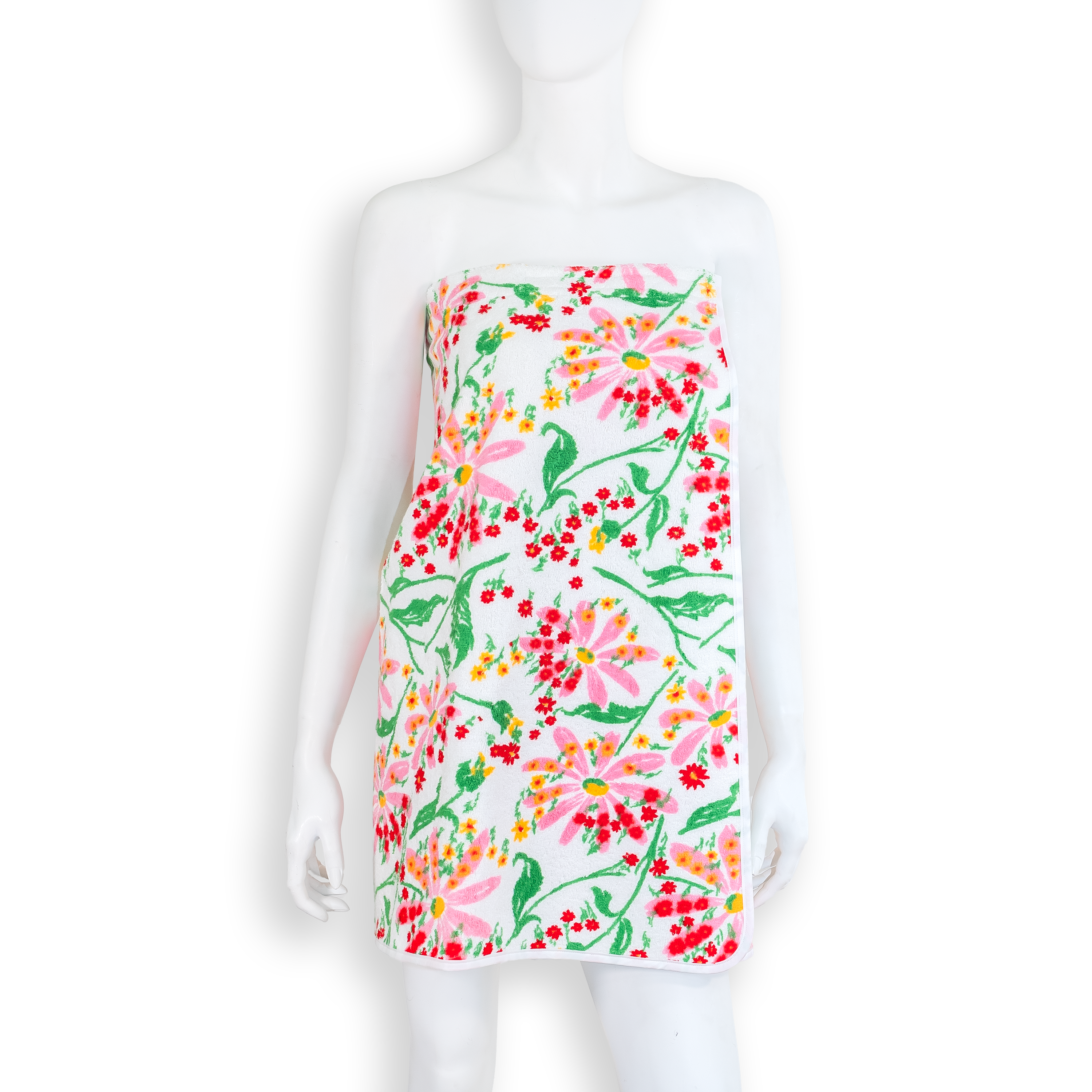 Coeurs 蓝色毛圈布裹身布