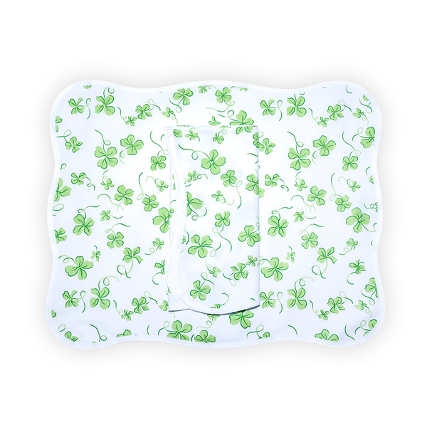 Trèfles Green Printed Placemat/Napkin Sets