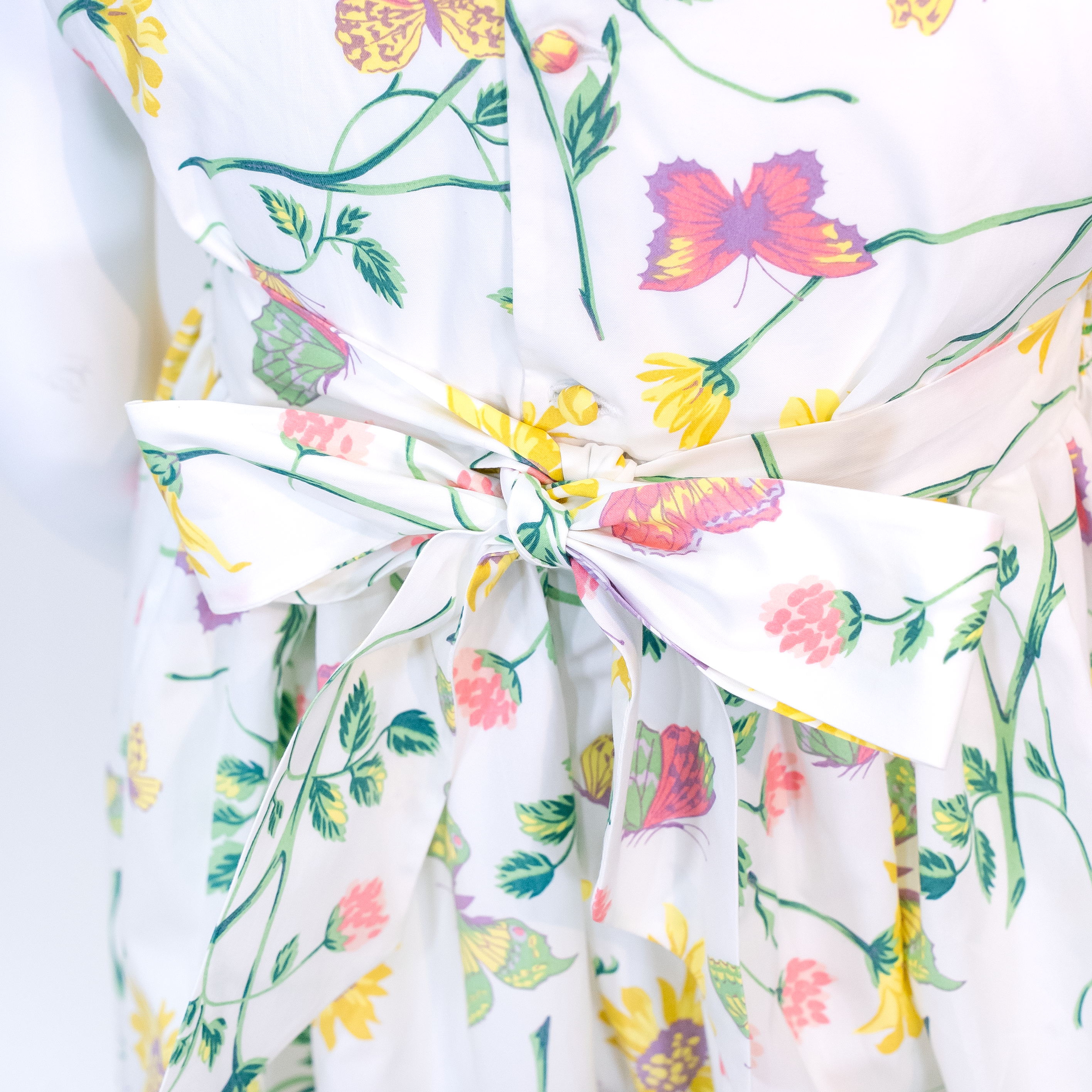 Heloise Smocked Dress - Fleurs et Papillons