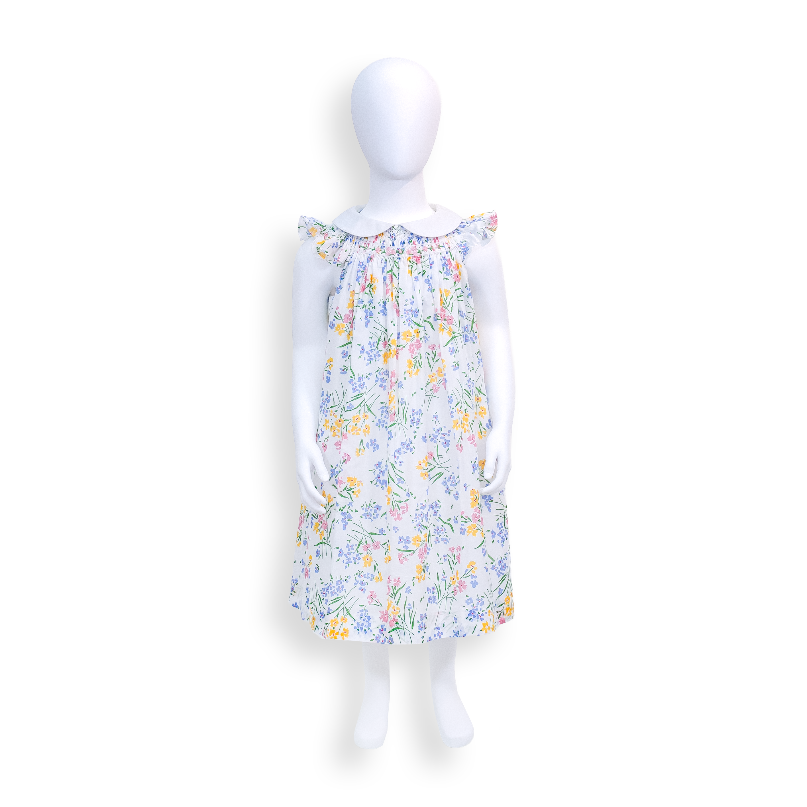 Vivi Smocked Dress - Fleurs des Champs Pink