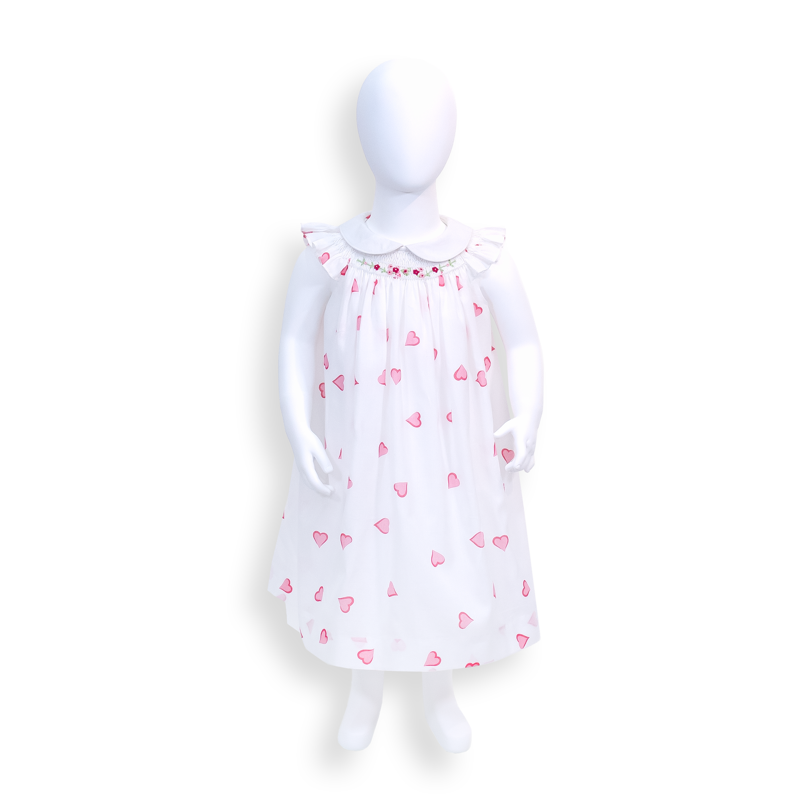 Vivi Smocked Dress - Coeurs Pink