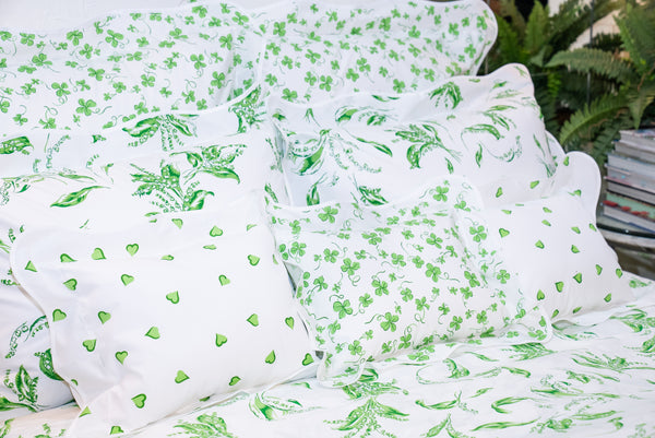 Coeurs Green Bed Linens