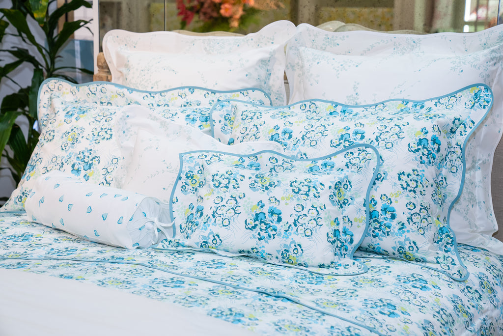 New York Mille Fleurs Blue/Green Bed Linens