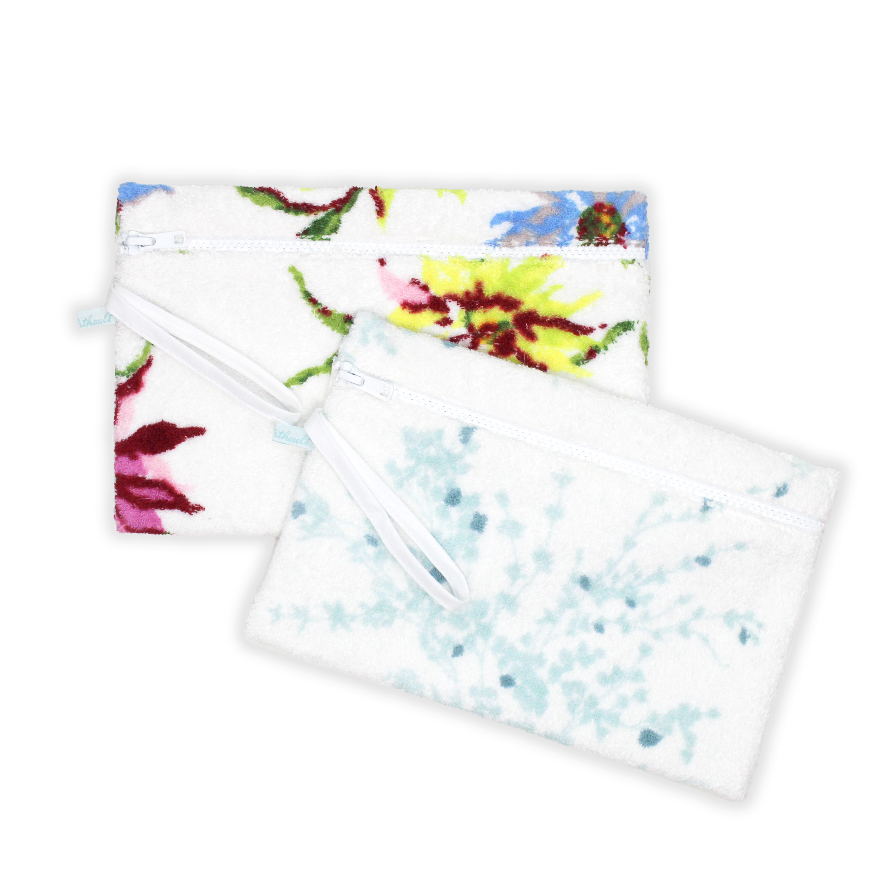 Jeté de Fleurs DP Blue Terry Zip Case